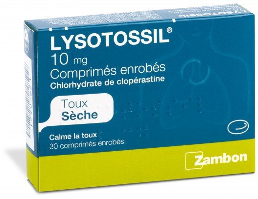 Lysotossil comprimés enrobés 10 mg